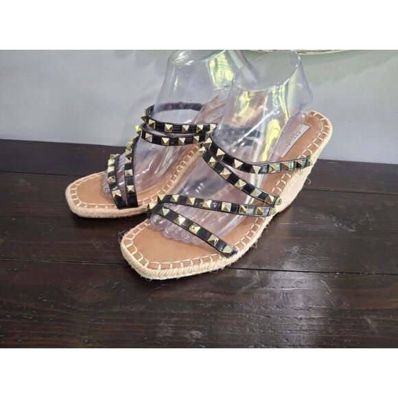 NWT Steven New York Keina Black Espadrille Wedge Sandal/Sz. 9.5M - Picture 4 of 10